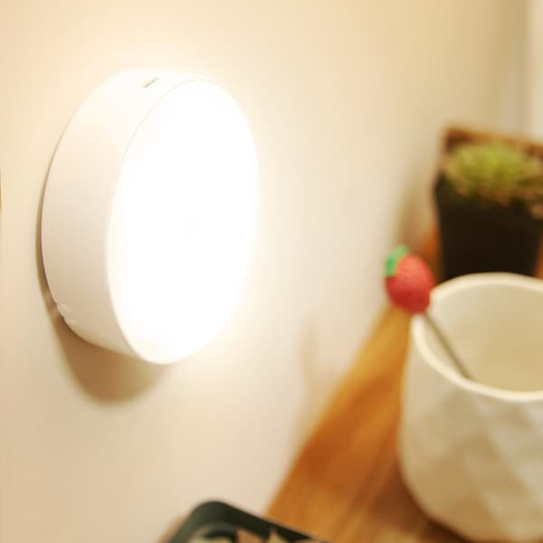 Sensor LED Nattlys Soverom Korridorlampe Induksjonslys White