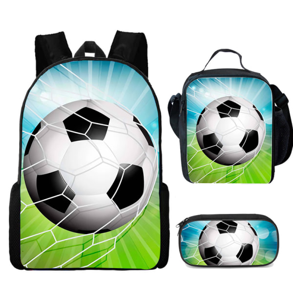 kid Fotboll måltid väska pennlåda student ryggsäck fotboll case Football backpack