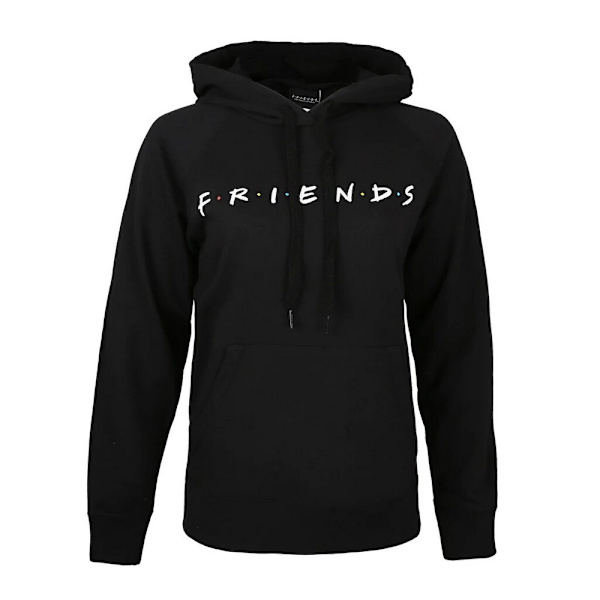 Friends Dam/Dam Logotyp Hoodie  vart/Vit Black/White S