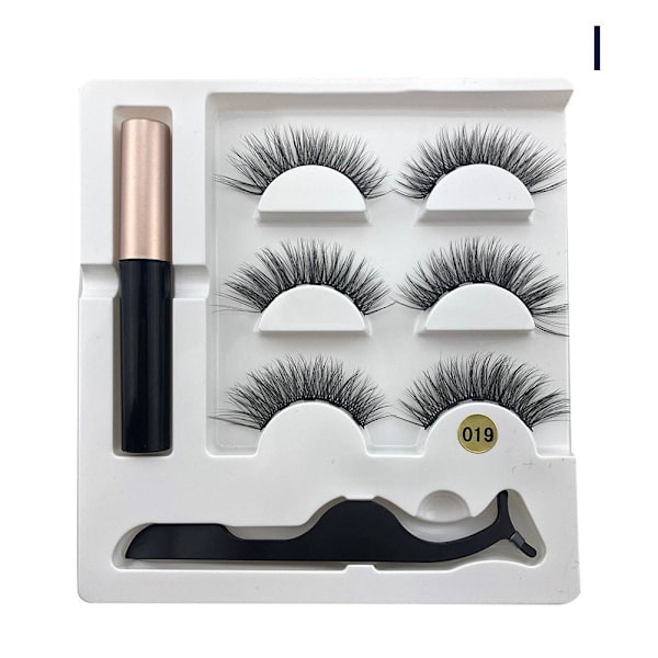 3D Faux mink magneettiset tekoripset magneettisetti (Eyeliner & Magneti blackB 12