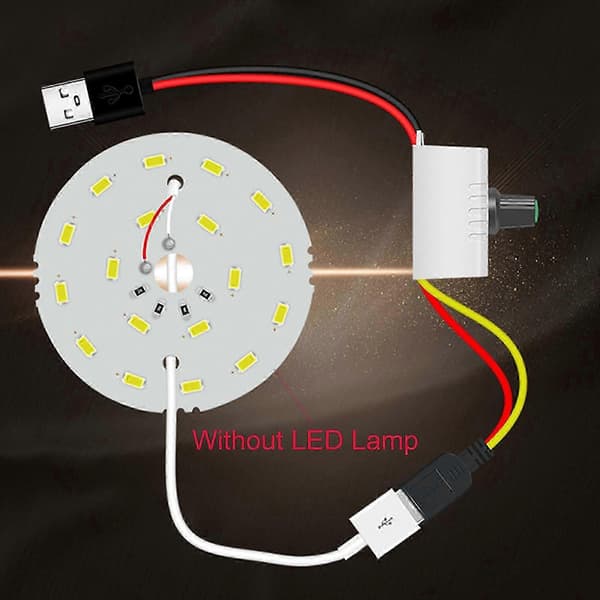 Universell 5V USB LED Dimmer Forlengelse Hastighetskontroll Brytere Strømkabel