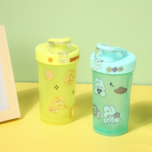 300 ml Sports Shaker Multifunktionell Milk Shake Cup Outdoor Sports Cup Emerald 301-400ml