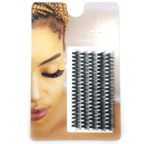 5 rader individuelle vipper Naturlige Myke 12MM 12mm30D