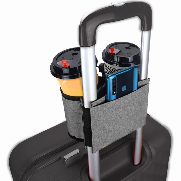 Bagage Rejsekop Holder Drikkepose Opbevaringstaske Gray