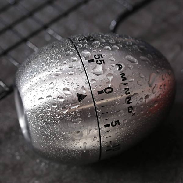 Stainless Steel Egg Timer Countdown Timer Home Mechanical Timer Kitchen Tool Silver