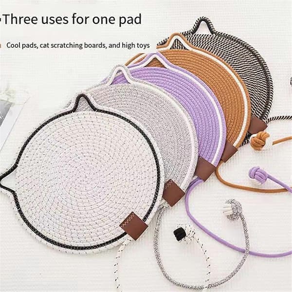 2 STK Bomullstau Brett Kattekloring Stolpe Matte Seng Matte Klo Sliper Skrapere for Katt Sliping Spikerpute, B