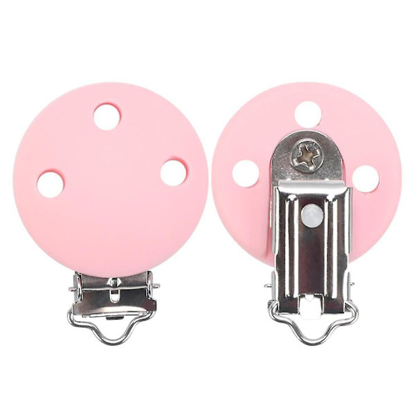 Tutti Silikoni Pyöreä Klipsi Ketju Tarvike pink1