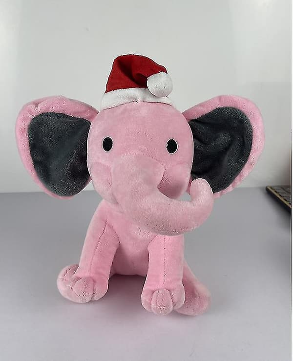 Elefantdocka Plyschleksak Barnpresent 23cm Christmas pink