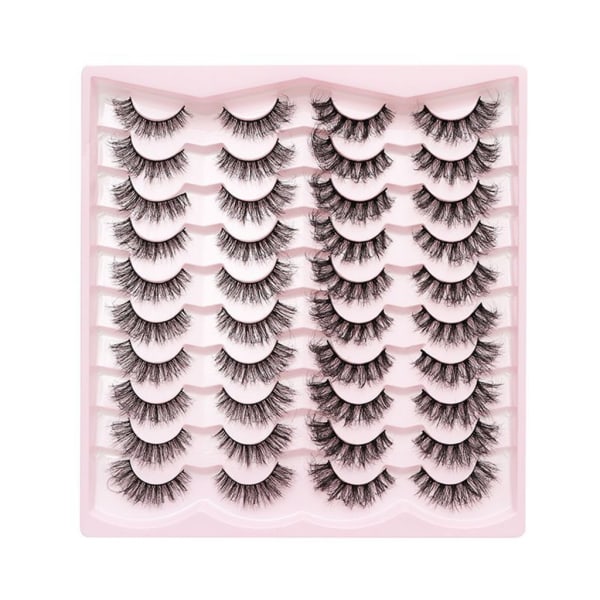 Løsnegler Falske Øyevipper Cat-Eye Vipper Faux Mink Vipper Naturlig utseende Fluffy Wispy vipper som ser ut som extensions 11