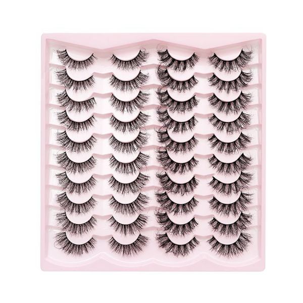 Tekoripset Irtoripset Cat-Eye Ripsienpidennykset Tekominkkiripset Luonnollisen näköiset Muhkeat Wispy-ripset, jotka näyttävät pidennyksiltä 12