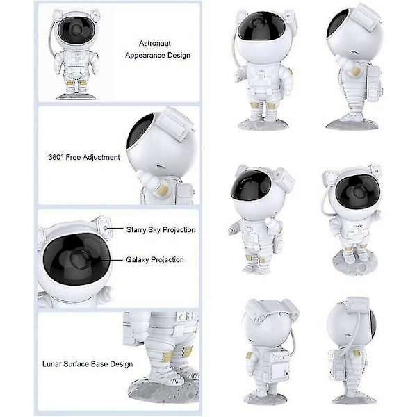 Astronaut Stjerne Galaxy Projektor Natlampe Rum