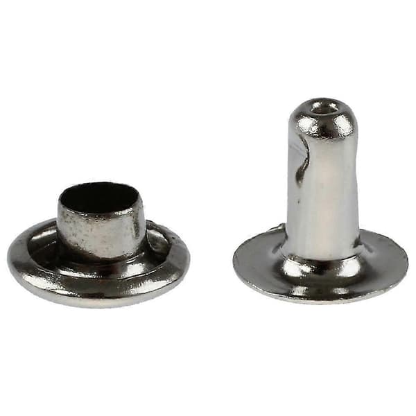 200 Set 6mm Runda Järnnitar Snabbnitar För Nitning, Dekorering, Åtdragning Etc.--silver