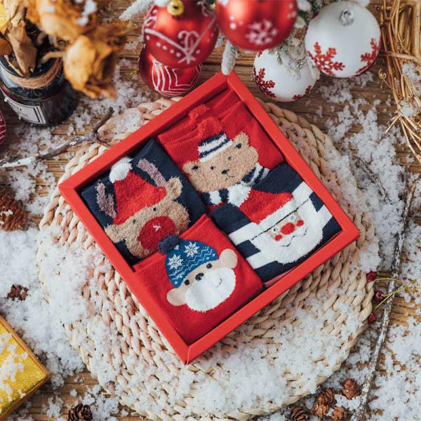 Julstrumpor, jultomten presentförpackning Semesterstrumpor style 1