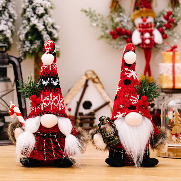 2-pakning julepynt plysjdukkeornamenter