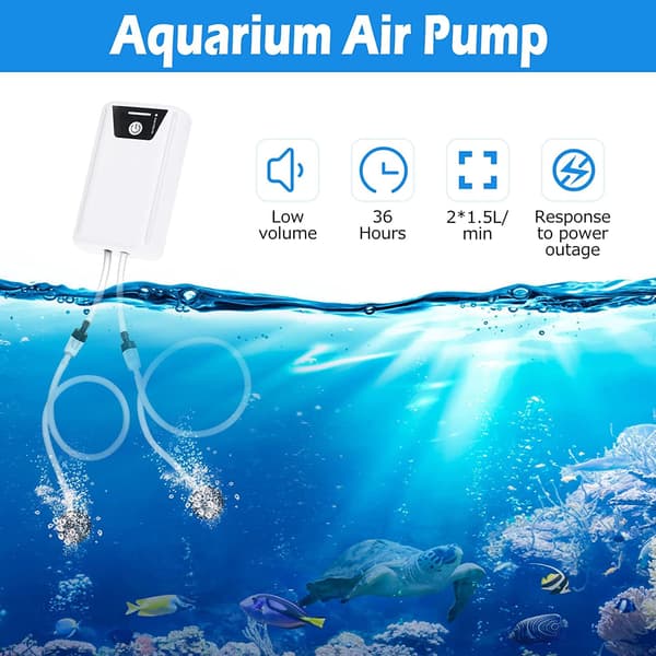 Akvarium luftpumpe, akvarium luftpumpe bærbar, USB luftpumpe