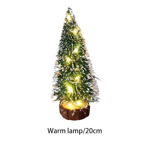 Mini julgran 15/20/25 CM Xmas Trees skrivbordsdekoration Warm Lamp 20cm