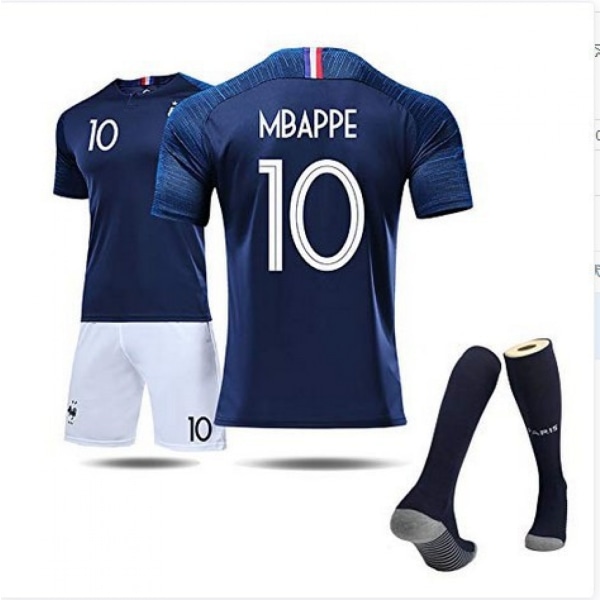 2020 European Cup Frankrike Draksett Barn Voksne Fotballdrakt Treningsdrakt No.10 MBAPPE M