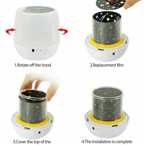 Star Light LED Nattljus Sky Moon Lamp