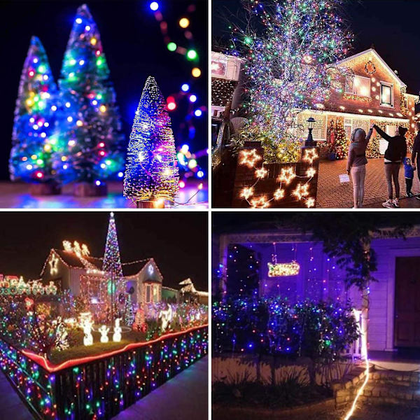 2 Pack 100 Led Solar Powered String Lights, Outdoor Waterproof Co