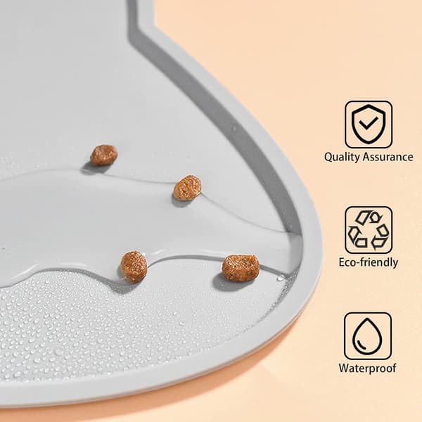 Mat for katt- og hundebøller, silikon, sklisikker, vanntett