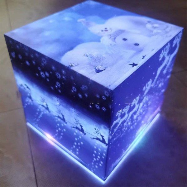 Ambient Lighting Halloween Christmas Festlig lysboks Christmas Style II 15*15*15cm