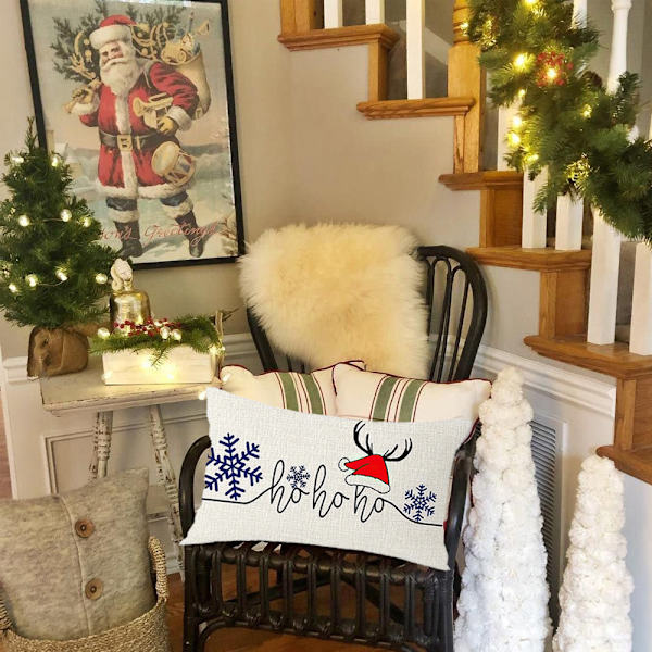 Merry Christmas Cover Farmhouse Christmas Pyntepude Lumbar