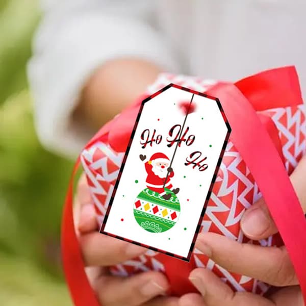 Etiketit Christmas Wishes Tree Ornament, Ripustettava tagi narulla style 4