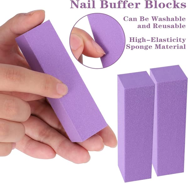 10 stk. Neglebufferblok, Professionel 120 Grit Negleslibeblok