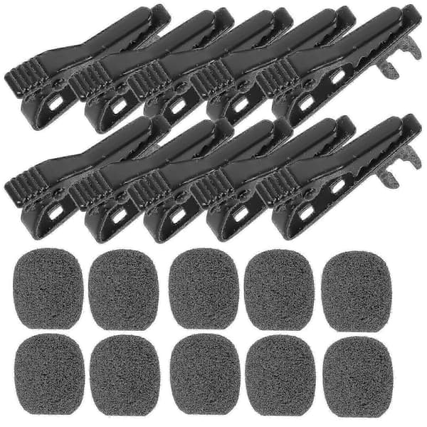 10 stk mikrofon revers slips klips Universal Mini Revers Lavalier Mikrofon Mikrofon Klips Jernklips Med 10 stk deksler