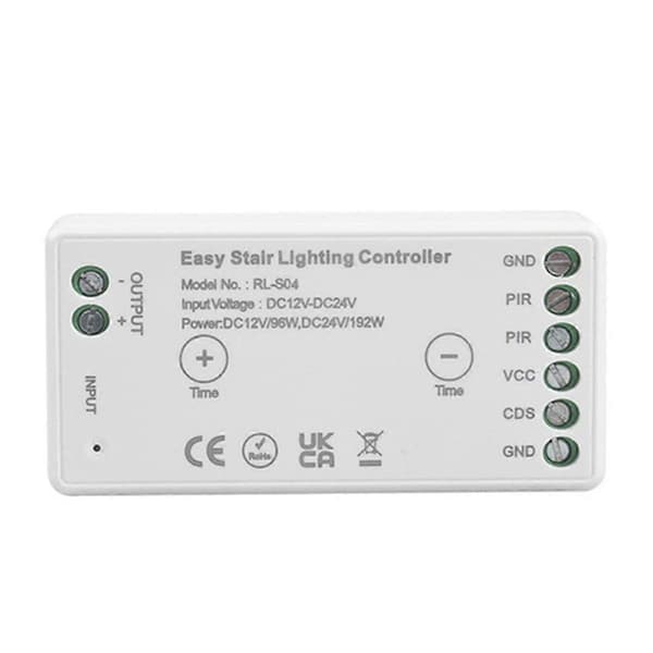 WiFi Tuya APP DC 12V 24V 8A Enkel LED Trappebelysningskontroller PIR Infrarød Menneskelig Bevegelse Dagslyssensorbryter