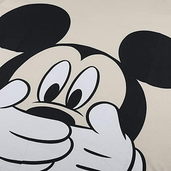 Disney T-shirt til damer/kvinder Don´t Speak Mickey Mouse Sand/Blå Sand/Black L