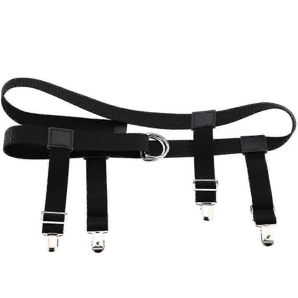 Mænd Kvinder Elastisk Nylon Taljebælte Med Strømpeholder Clips Strømper Bukser Jeans Holder Stropper