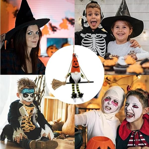 Gnomes hængende Ansigtsløs heksedukke HVID