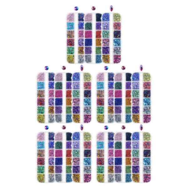 1/2/3/5 3-sett Tidløs Klassisk Neglekunst Strass Med Medium 5PCS