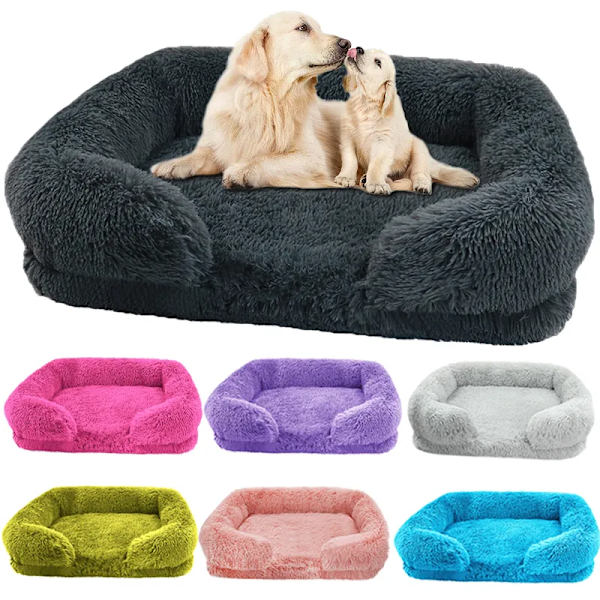 Plush Washable Square Soft Cat Mat Pet Supplies Washable And Removable Pet  Deep Sleep Dog Sofa Bed Pet Supplie Drop Ship Red 2XL(120x80x18CM)