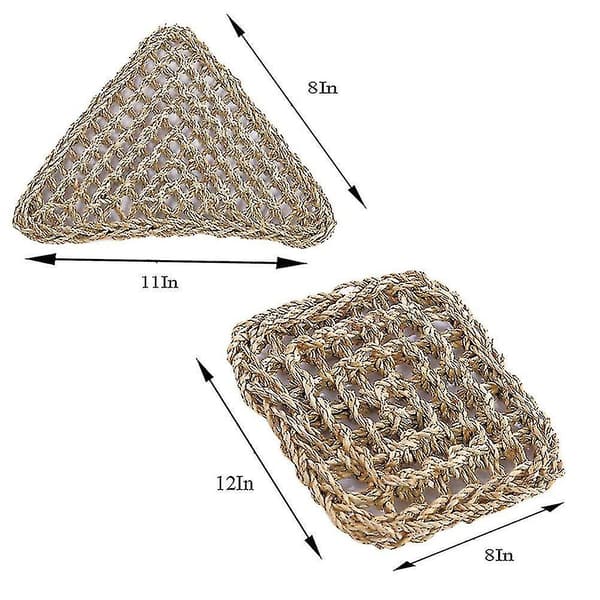 2-pack Ed Ock, Reptile Climbing R, Lizard Lounr 100 % sjögräs Fa Ock för reptiler *chyi