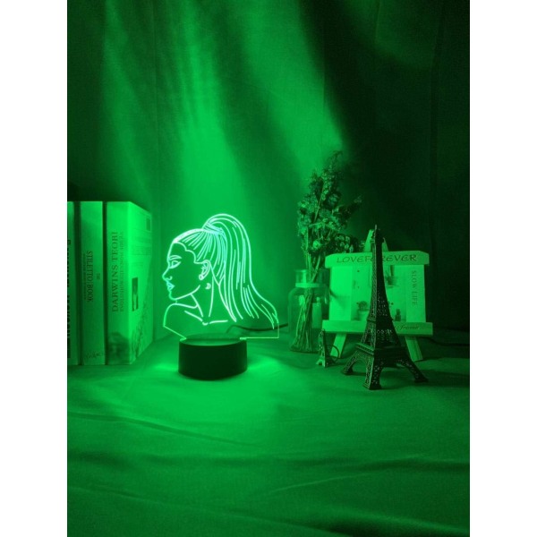 Sångerska Ariana Grande 3D Night Light Present för fans Sovrum De