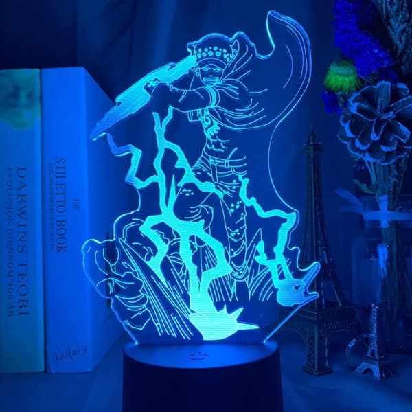 One Piece Luffy 3D Illusion Night Light Lamp Smart Touch, RG