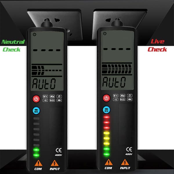 Berøringsfri LCD Digital Dual Mode Smart Multimeter Spændingsdetektor Modstandsfrekvenstester