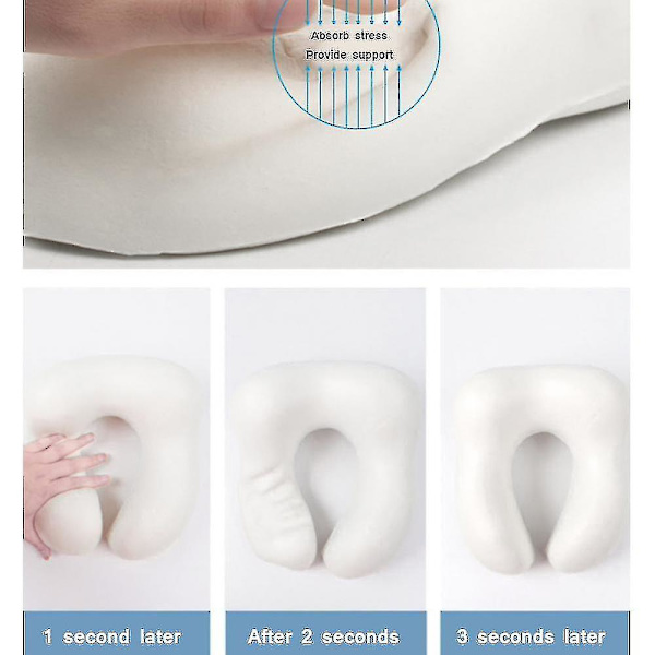 Resekudde, nackkudde med memory foam (grå 2)