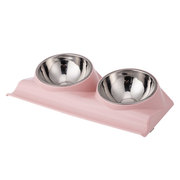 Dress you go Tilted Food Water Bowl för Fransk Bulldog och PINK