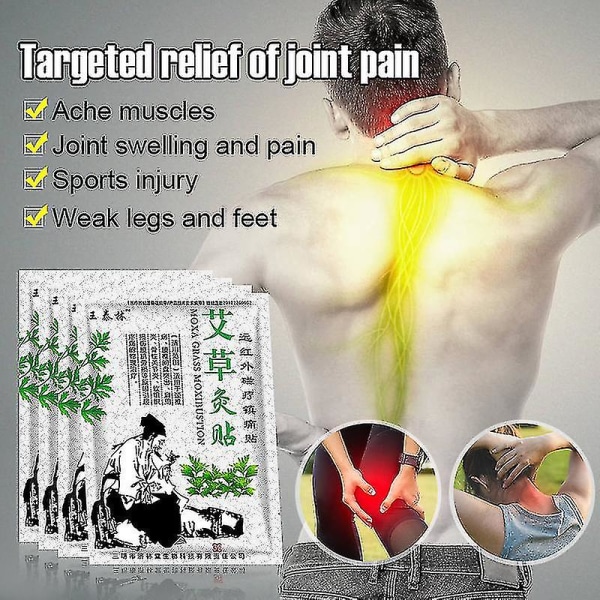 16pcs=2bag Wormwood Back Pain Relief Patch Moxibustion Heat Plaster Treat Rheumatoid Arthritis Joint Muscle Pain Plaster H103