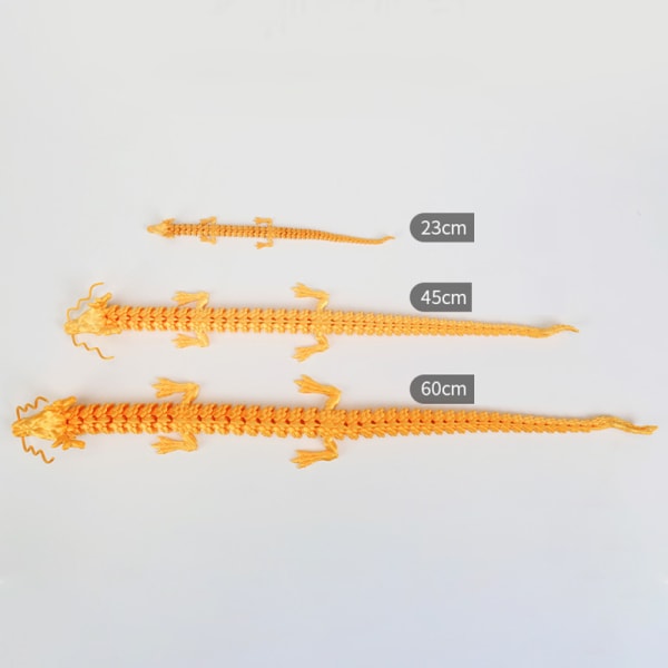 3D-tulostettu nivelletty lohikäärme akvaarion maisemointikoriste A 27CM