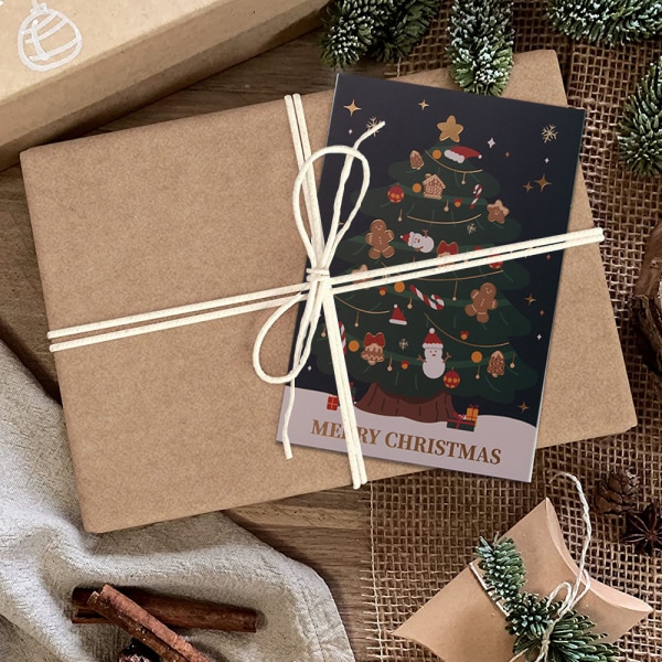 Christmas Eske gratulasjonskort Multi-Pack Sett，Vinter style 3