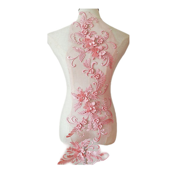 1/2/3/5 Lace Applique Patch Snygg och trendig dekoration Pale Mauve 5Set