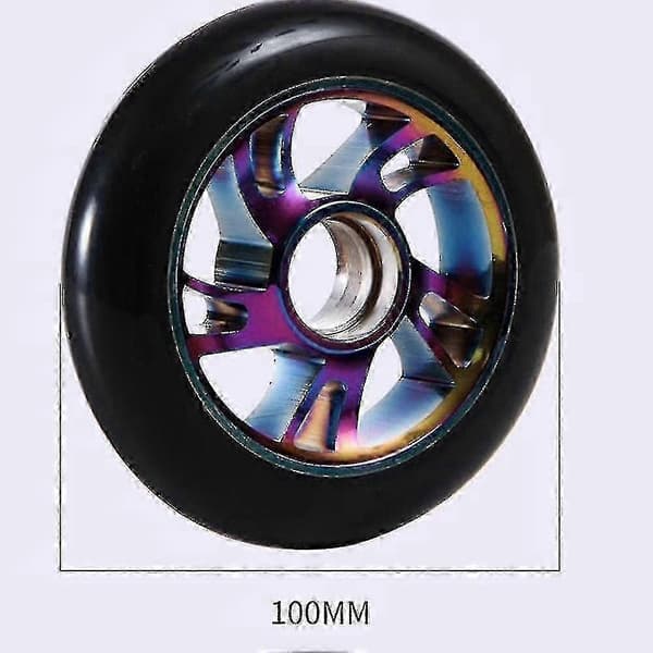 2 stk. 100mm Scooter Udskiftningshjul med Leje Stunt Scooter