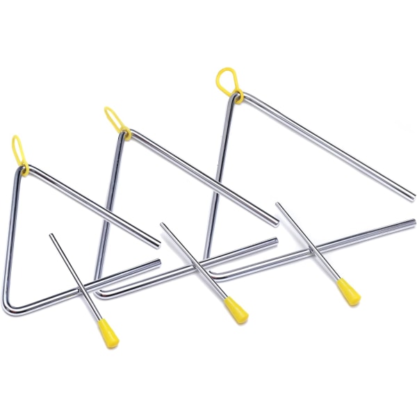 Instrument de percussion triangulaire och acier musical de 7 pouc