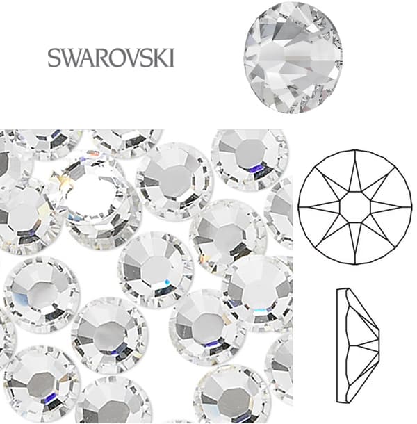 Swarovski Crystal Clear SS3 (1,35-1,50mm) - 40 st