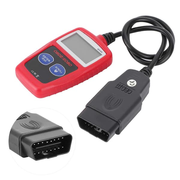 Bildiagnoseskanner OBD2 Feildetektor Bakgrunnsbelyst LCD-skjerm Bilverktøy MS309
