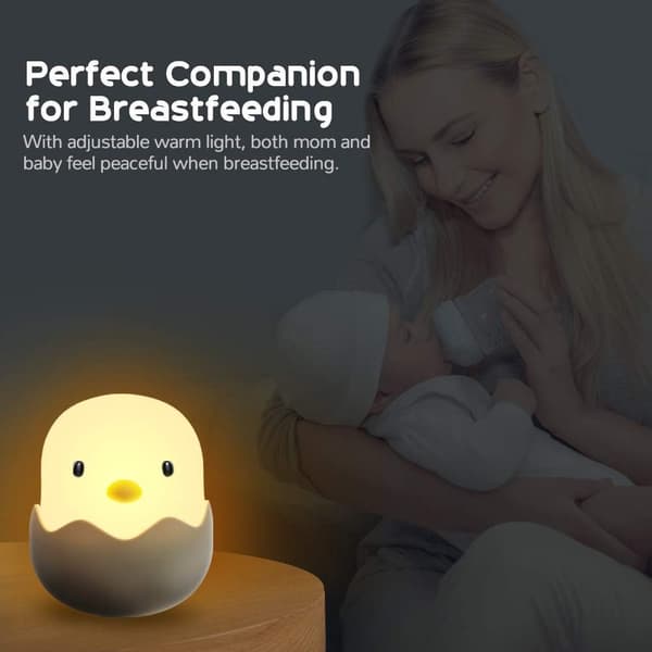 Creative Eggshell Chicken Emotional Night Light, Tumbler Bedside